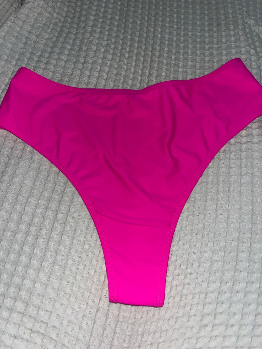 NWOT Hot Pink High-Waist cheeky Bikini Bottom